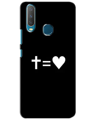 Чехол для Vivo Y15 с картинкой «Крест и Сердце»