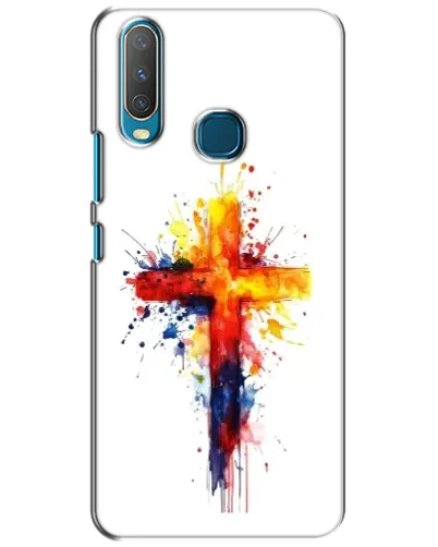 Чехол для Vivo Y15 с картинкой «Акварельный крест»