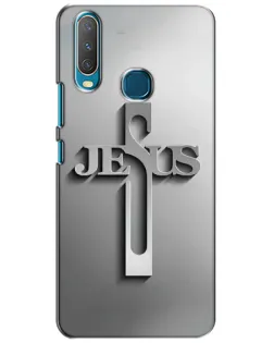 Чохол для Vivo Y15 з картинкою «Металевий хрест Jesus»