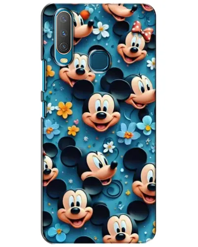 Чехол для Vivo Y15 с картинкой «Паттерн Микки и Минни»