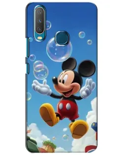 Чехол для Vivo Y15 с картинкой «Mickey и мыльные пузыри»