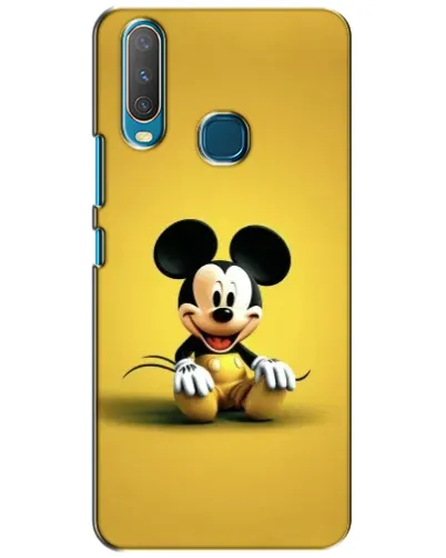 Чехол для Vivo Y15 с картинкой «Микки на желтом»