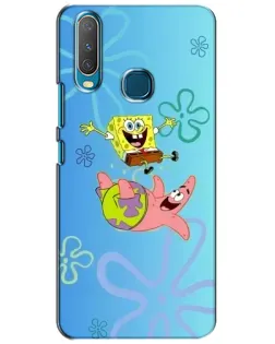 Чехол для Vivo Y15 с картинкой «Спанч Боб и Патрик»