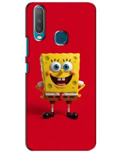 Чехол для Vivo Y15 с картинкой «Спанч Боб на красном»