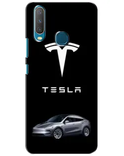 Чехол для Vivo Y15 с картинкой «Tesla Model Y»
