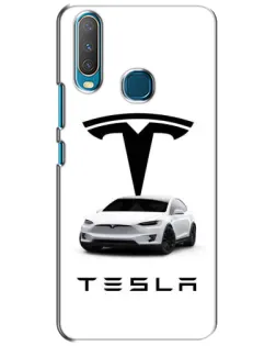Чехол для Vivo Y15 с картинкой «Tesla White Style»