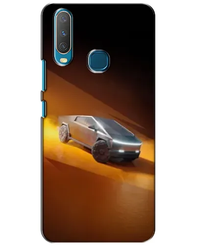 Чехол для Vivo Y15 с картинкой «Cybertruck в пустыне»