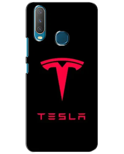Чехол для Vivo Y15 с картинкой «Tesla Red Logo»