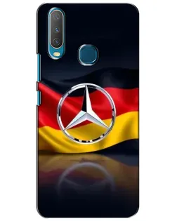 Чехол для Vivo Y15 с картинкой «Mercedes — флаг Германии»