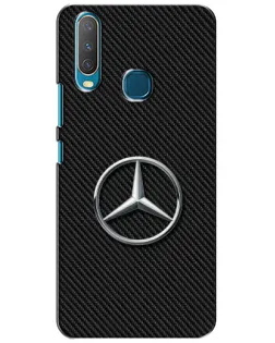 Чехол для Vivo Y15 с картинкой «Карбоновый Mercedes стиль»