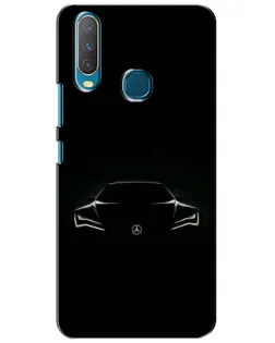 Чехол для Vivo Y15 с картинкой «Mercedes — силуэт авто»