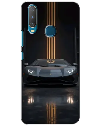 Чехол для Vivo Y15 с картинкой «Lamborghini золотые линии»