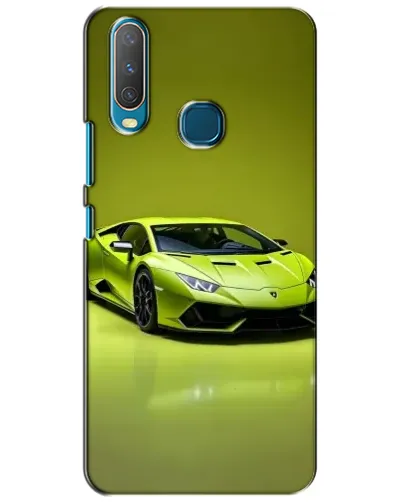 Чехол для Vivo Y15 с картинкой «Салатовый Lamborghini Huracan»