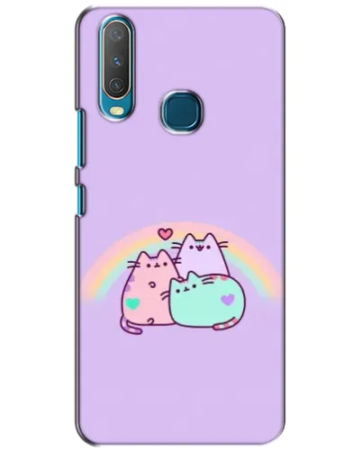 Чехол для Vivo Y15 с картинкой «Радужные Пушины»