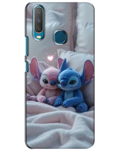 Чехол для Vivo Y15 с картинкой «Плюшевые Стич Ангел»