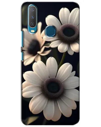Чехол для Vivo Y15 с картинкой «Белые маргаритки макро»