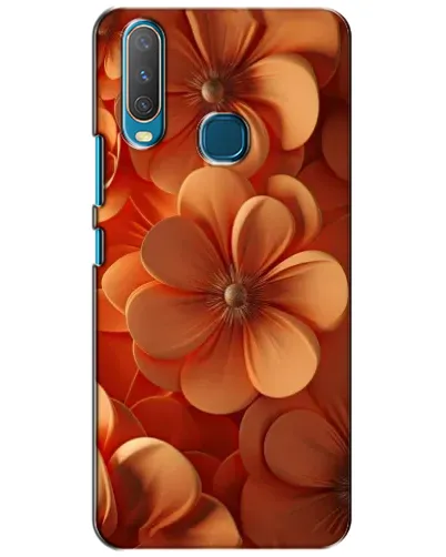 Чехол для Vivo Y15 с картинкой «Оранжевый макро цветок»