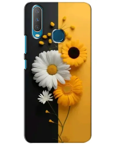 Чехол для Vivo Y15 с картинкой «Подсолнух и ромашка»