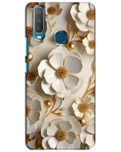 Чехол для Vivo Y15 с картинкой «Белие бумажние  цвети»