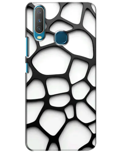 Чехол для Vivo Y15 с картинкой «Белая объемная сетка»