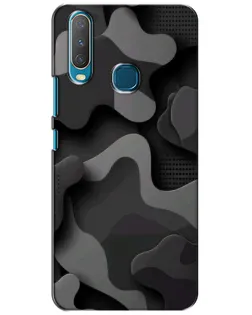 Чохол для Vivo Y15 з картинкою «Темний абстрактний камуфляж»