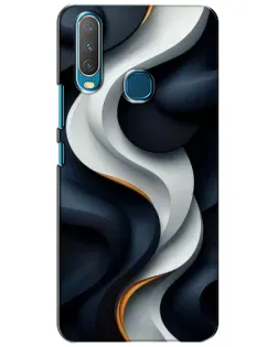 Чохол для Vivo Y15 з картинкою «Об'ємні чорно-білі стрічки»
