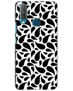 Чехол для Vivo Y15 с картинкой «Контрастные черные капли»