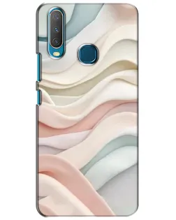 Чехол для Vivo Y15 с картинкой «Пастельные нежные волны»