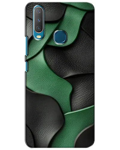 Чехол для Vivo Y15 с картинкой «Зеленые кожаные волны»