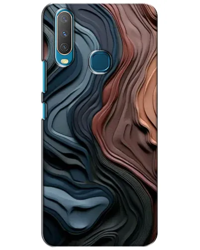 Чехол для Vivo Y15 с картинкой «Цветные волны каньона»
