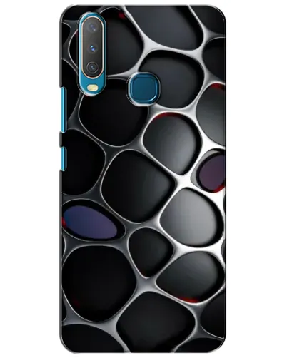 Чехол для Vivo Y15 с картинкой «Объемная темная решетка»