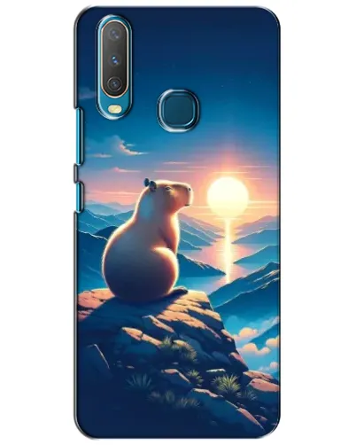 Чехол для Vivo Y15 с картинкой «Закат солнца с капибарой» Чехол для Vivo Y15 с картинкой «Закат солнца с капибарой»