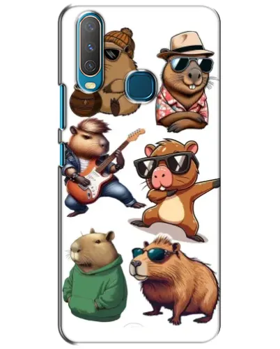 Чехол для Vivo Y15 с картинкой «Крутые капибары музыканты» Чехол для Vivo Y15 с картинкой «Крутые капибары музыканты»