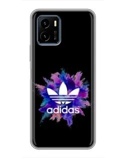 Чехол для Vivo Y15s с картинкой «Взрыв красок Adidas»