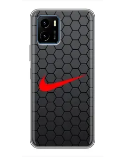 Чехол для Vivo Y15s с картинкой «Nike — карбоновая сетка» Чехол для Vivo Y15s с картинкой «Nike — карбоновая сетка»