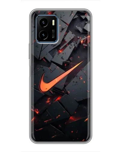 Чехол для Vivo Y15s с картинкой «Nike — эффект разломов»