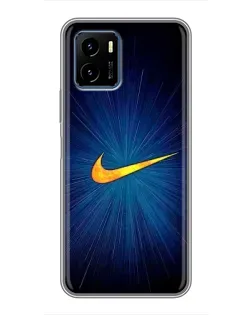 Чохол для Vivo Y15s з картинкою «Синій пульс Nike»