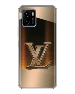 Чехол для Vivo Y15s с картинкой «LV — золотое сияние»