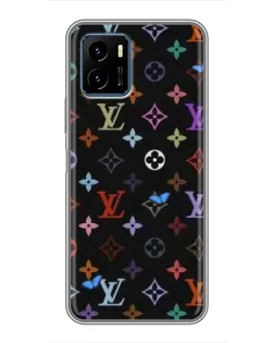 Чехол для Vivo Y15s с картинкой «Цветная монограмма LV»