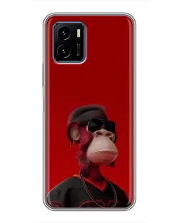 Чехол для Vivo Y15s с картинкой «Bored Ape в красном» Чехол для Vivo Y15s с картинкой «Bored Ape в красном»