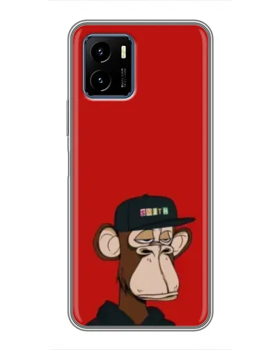 Чехол для Vivo Y15s с картинкой «Bored Ape — красный фон» Чехол для Vivo Y15s с картинкой «Bored Ape — красный фон»