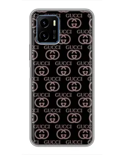 Чехол для Vivo Y15s с картинкой «Классическая монограмма Gucci»
