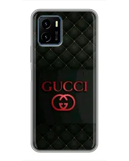 Чехол для Vivo Y15s с картинкой «Gucci — стеганый черный»