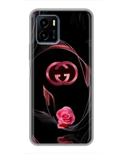 Чехол для Vivo Y15s с картинкой «Gucci — неоновая роза»