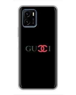 Чехол для Vivo Y15s с картинкой «Gucci — красный градиент»