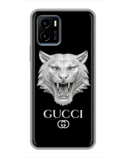 Чохол для Vivo Y15s з картинкою «Gucci — срібний лев»