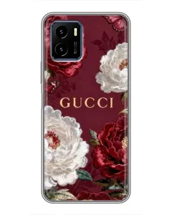 Чохол для Vivo Y15s з картинкою «Gucci — бордові троянди»