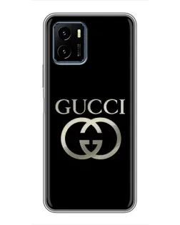 Чохол для Vivo Y15s з картинкою «Gucci — золото на чорному»