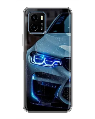 Чехол для Vivo Y15s с картинкой «Взгляд BMW с синими фарами» Чехол для Vivo Y15s с картинкой «Взгляд BMW с синими фарами»