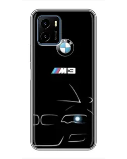 Чехол для Vivo Y15s с картинкой «Минималистичный принт BMW M3»